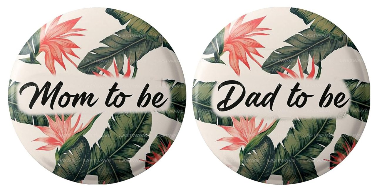 Mom to be Dad to be Badges Design 16