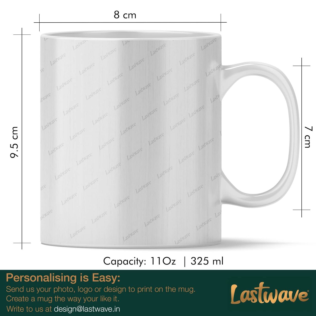 LASTWAVE Premium Aesthetic Quote Design Graphic Printed 325ml Ceramic Coffee Mug - (Design 3) - Image 3