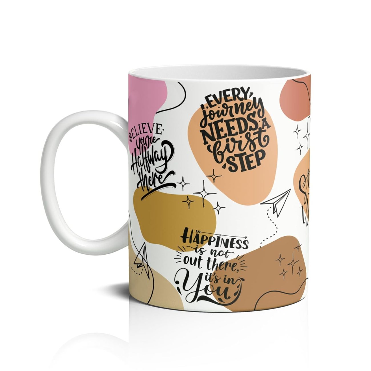 LASTWAVE Premium Aesthetic Quote Design Graphic Printed 325ml Ceramic Coffee Mug - (Design 3)