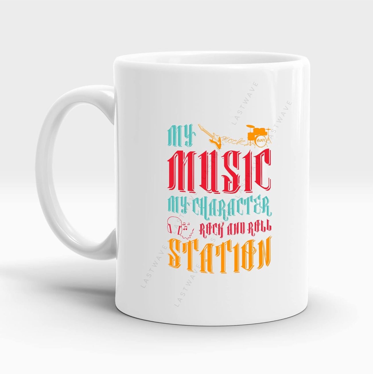 My Music My Character Rock and Roll Station Graphic Printed Coffee Mug