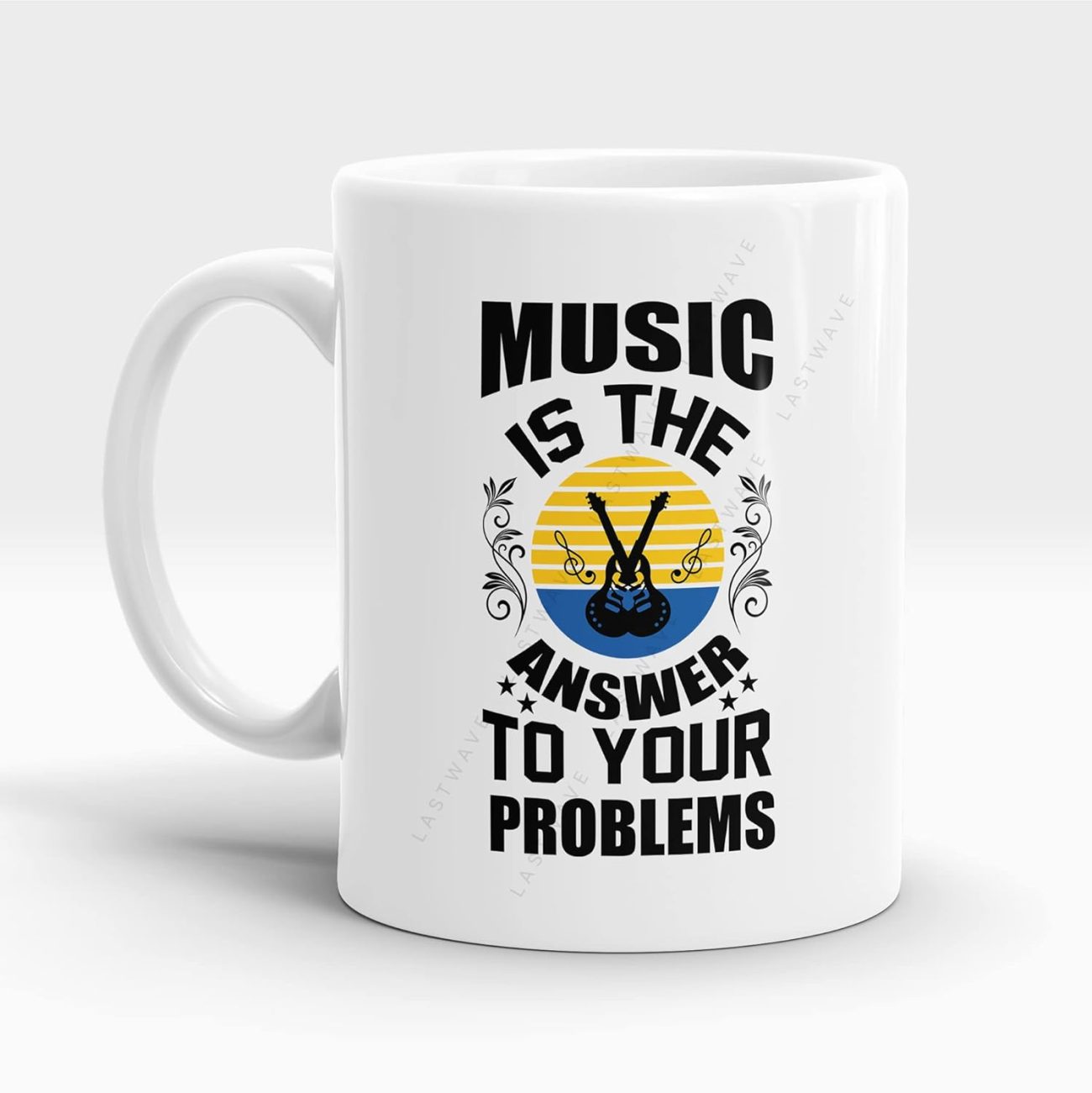 Music is The Answer To Your Problems Graphic Printed Coffee Mug