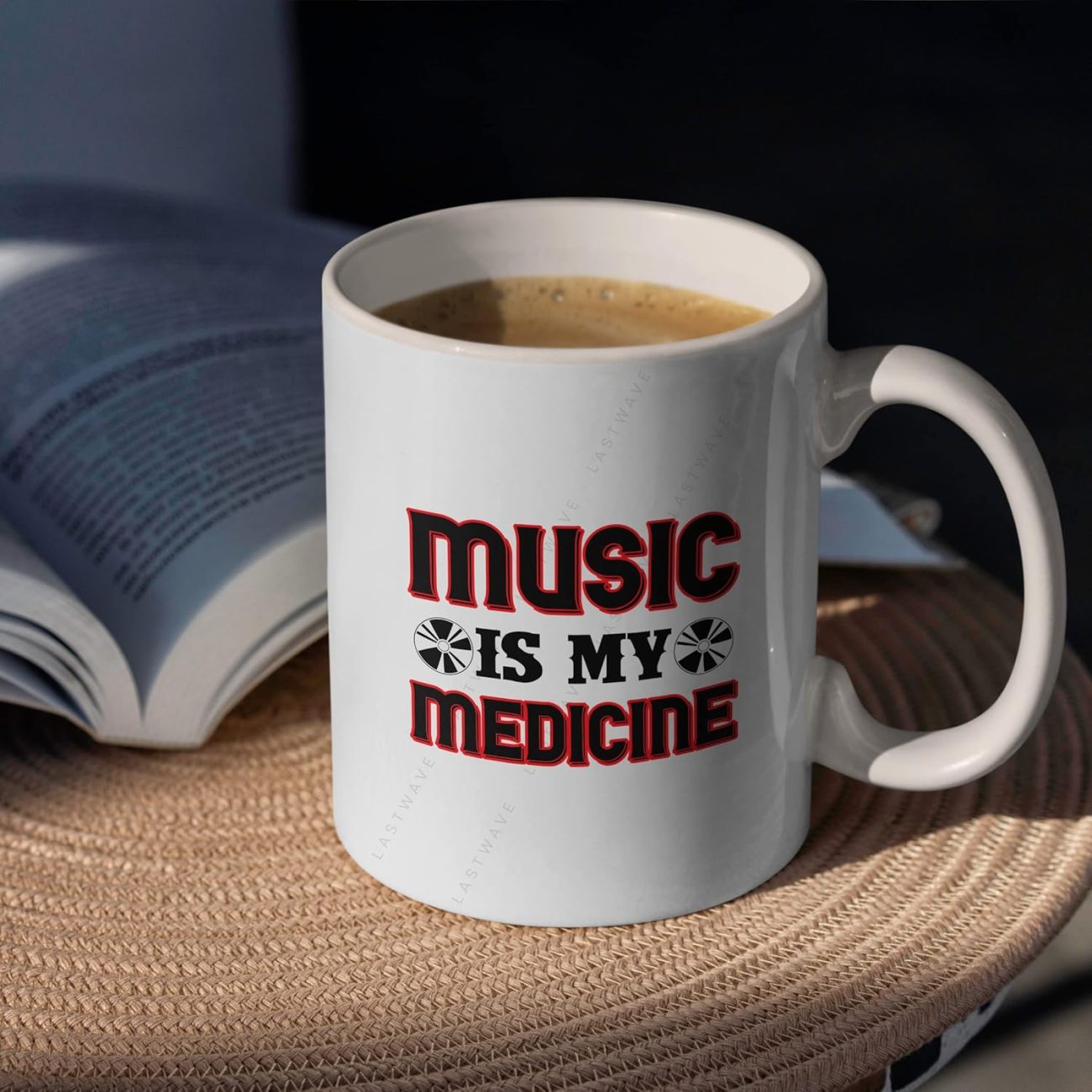Music Is My Medicine Graphic Printed Coffee Mug