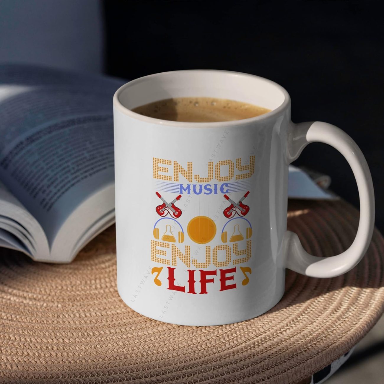 Enjoy Music Enjoy Life Graphic Printed Coffee Mug
