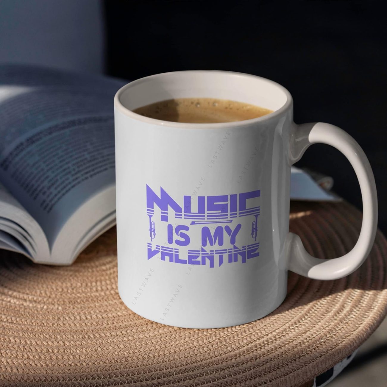 Music is My Valentine Graphic Printed Coffee Mug