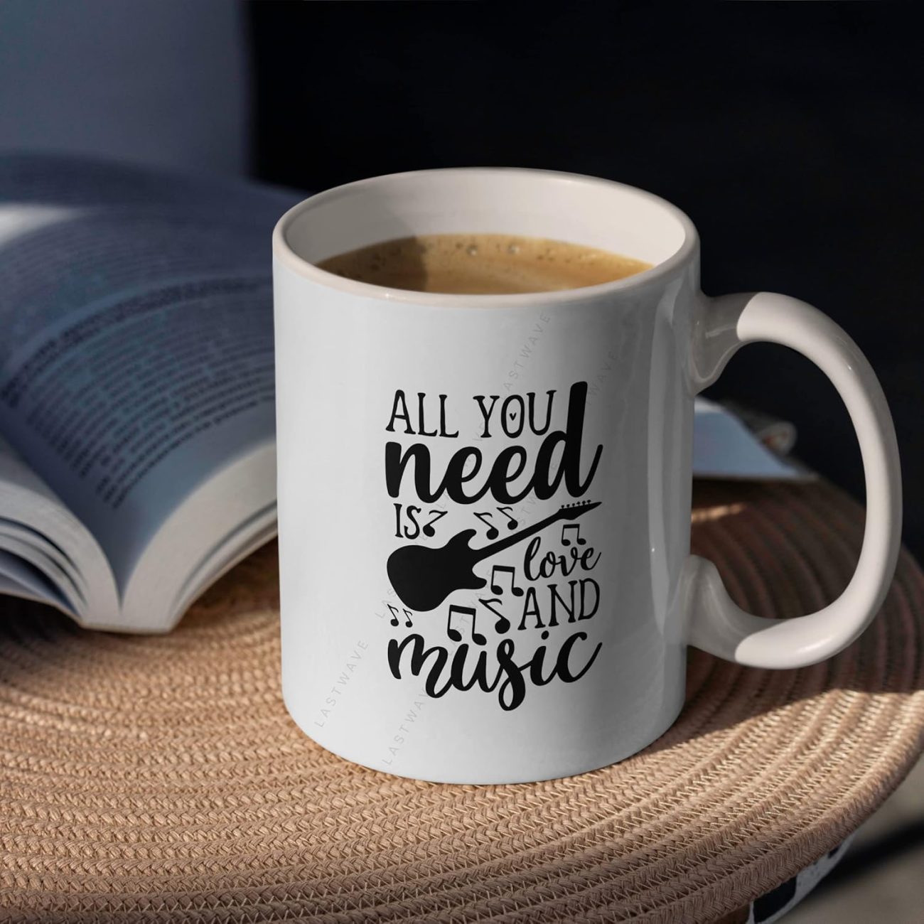 All You Need Is Love and Music Graphic Printed Coffee Mug