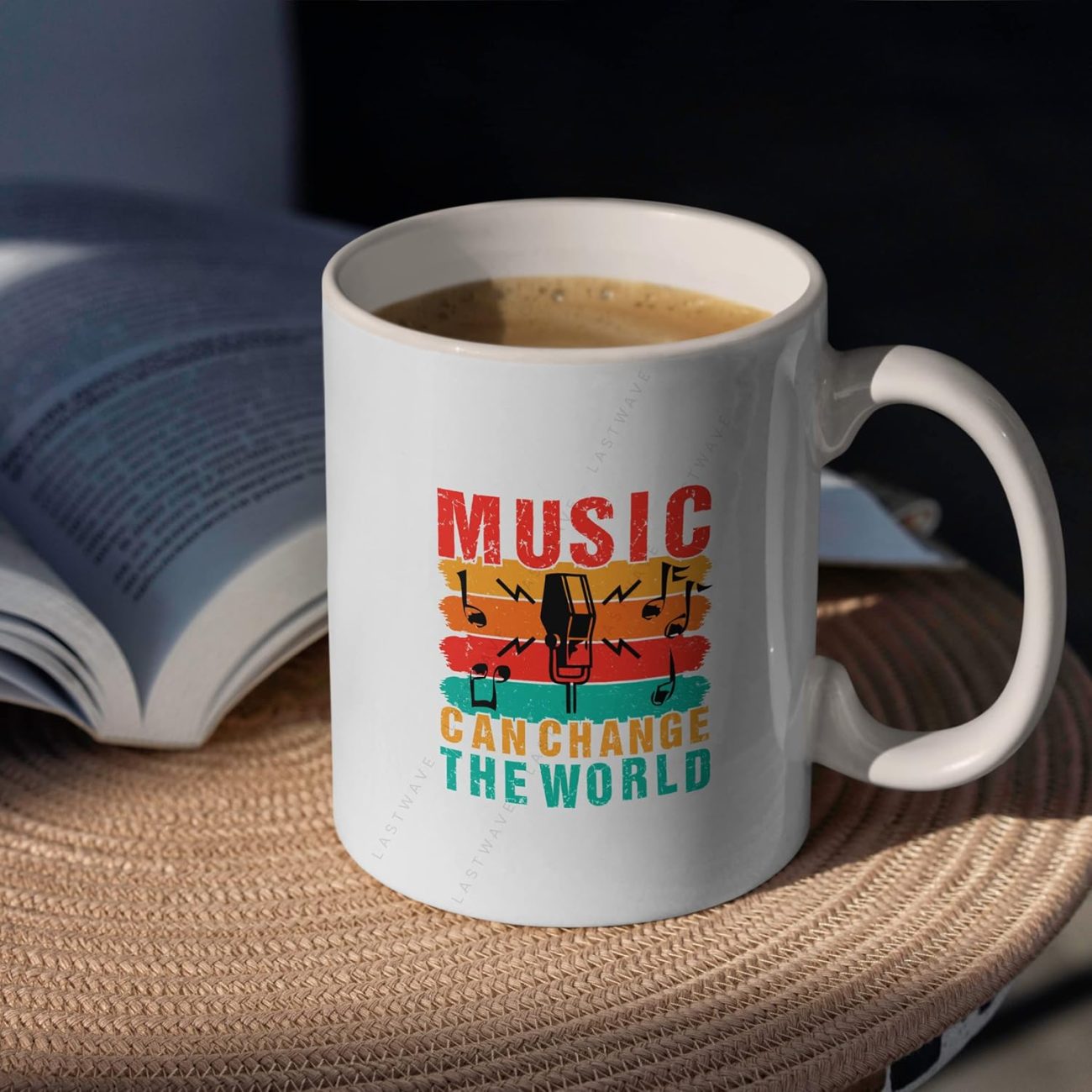 Music Can Change The World Graphic Printed Coffee Mug