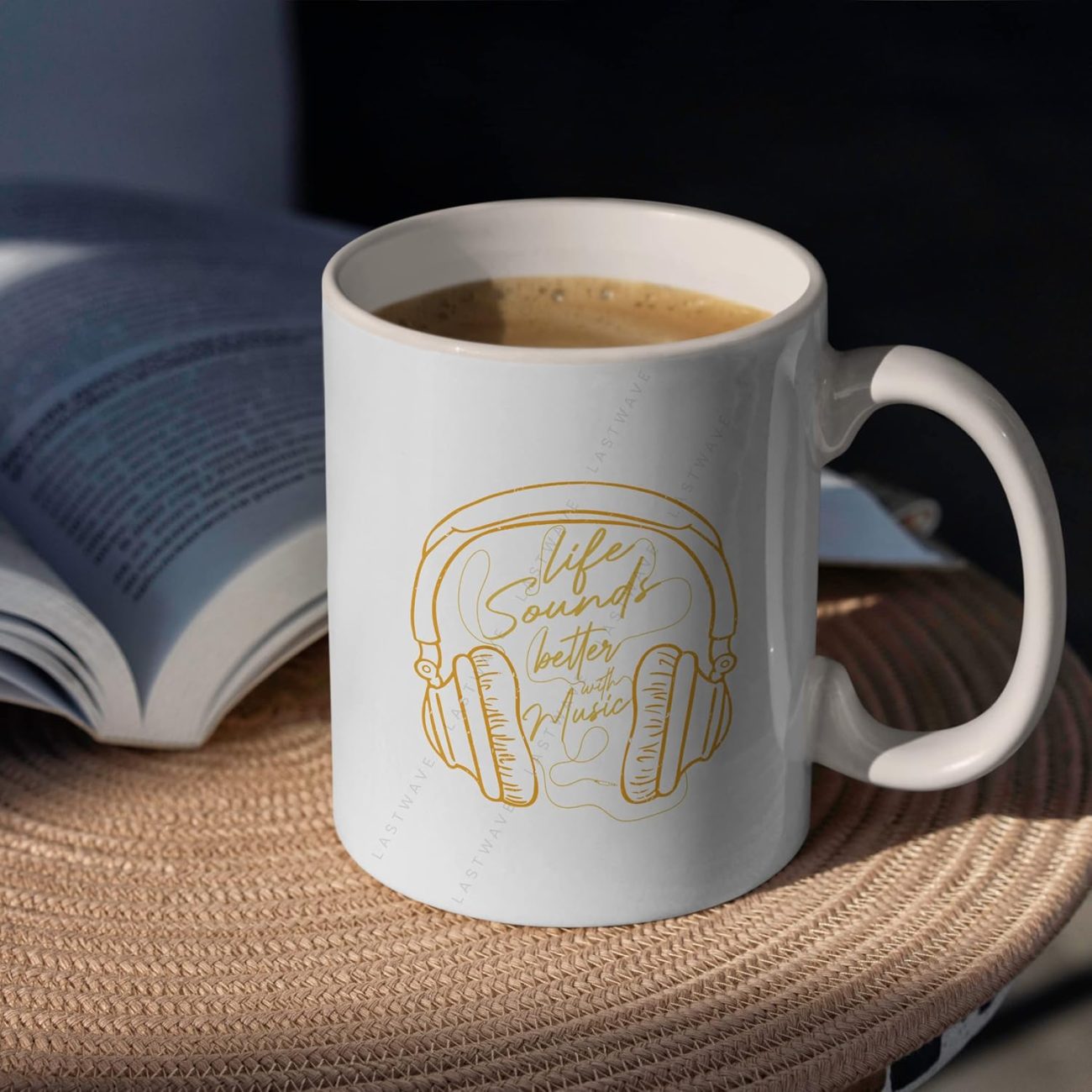 Life Sound Better with The Music Graphic Printed Coffee Mug