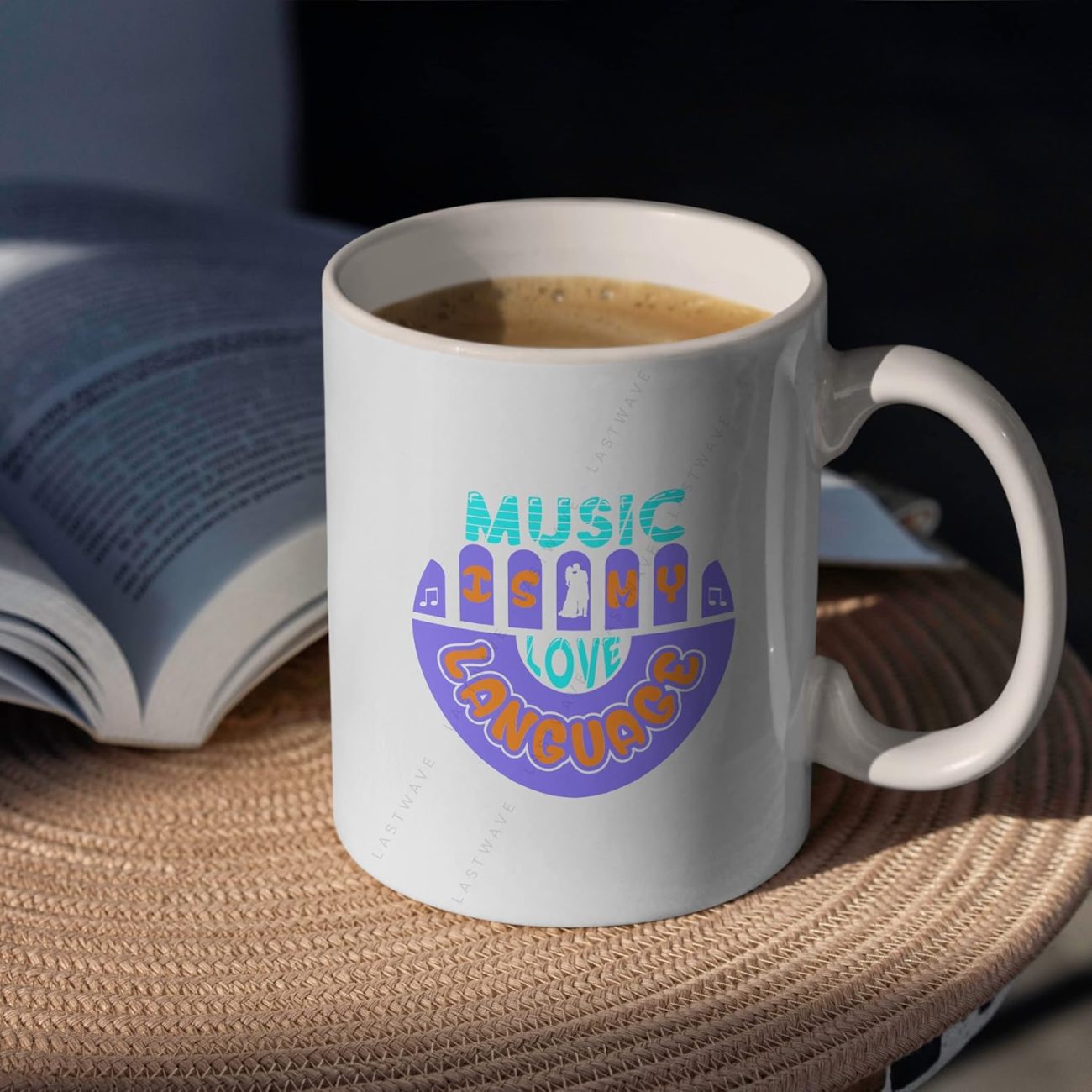 Music is My Love Language Graphic Printed Coffee Mug