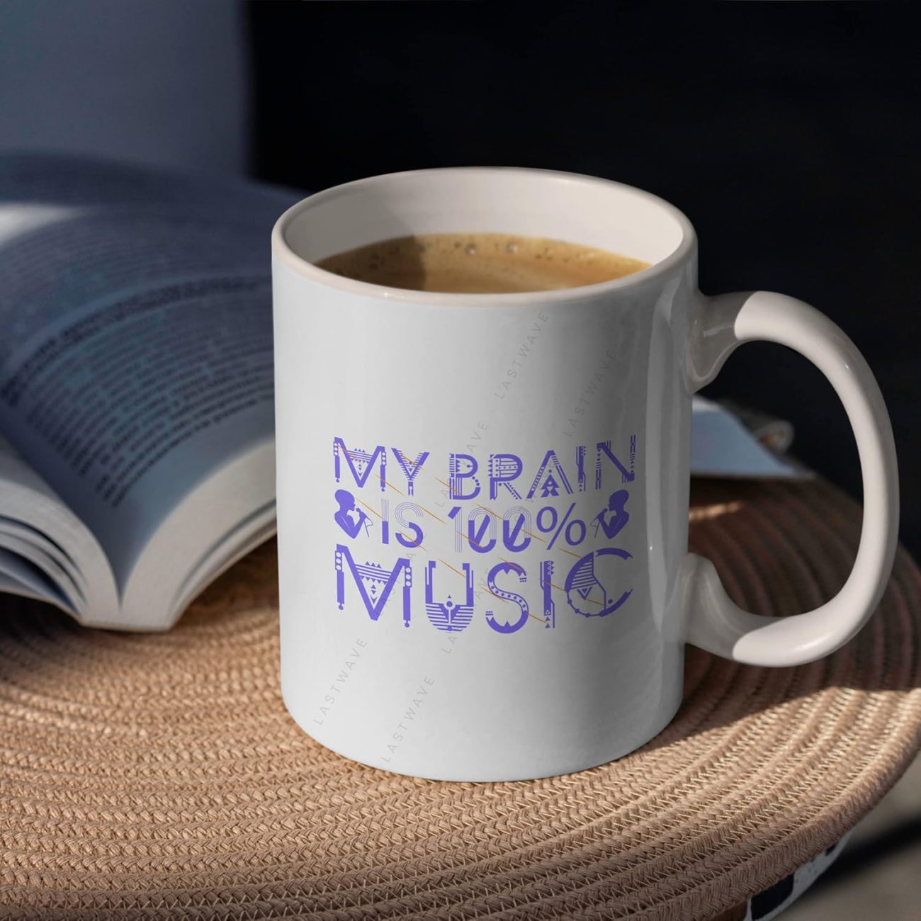 My Brain is 100% Music Graphic Printed Coffee Mug