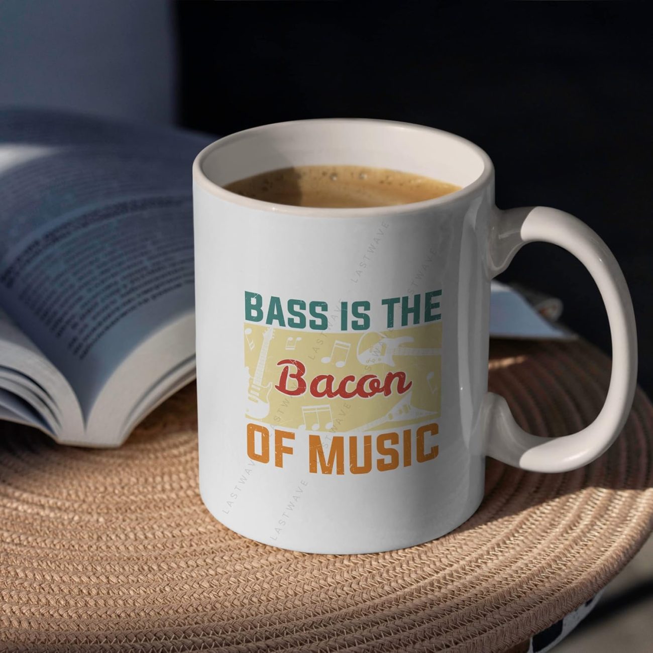 Bass is The Bacon of Music Graphic Printed Coffee Mug