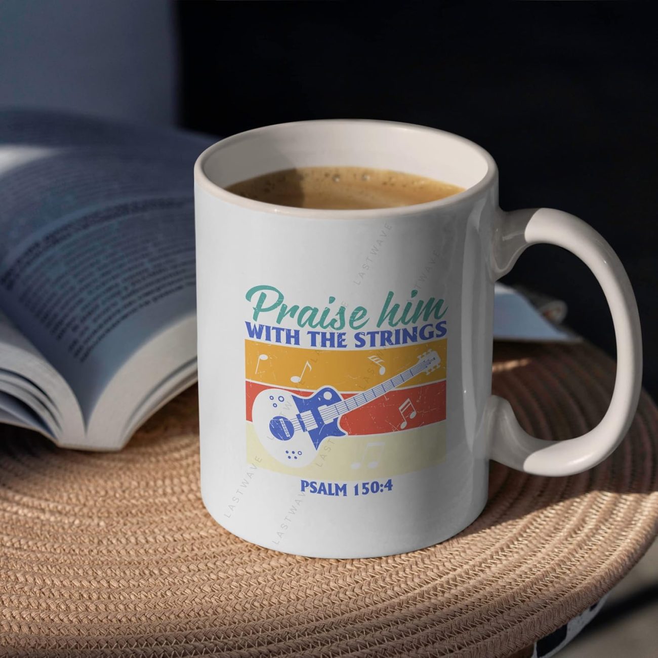 Praise Him With The String Graphic Printed Coffee Mug