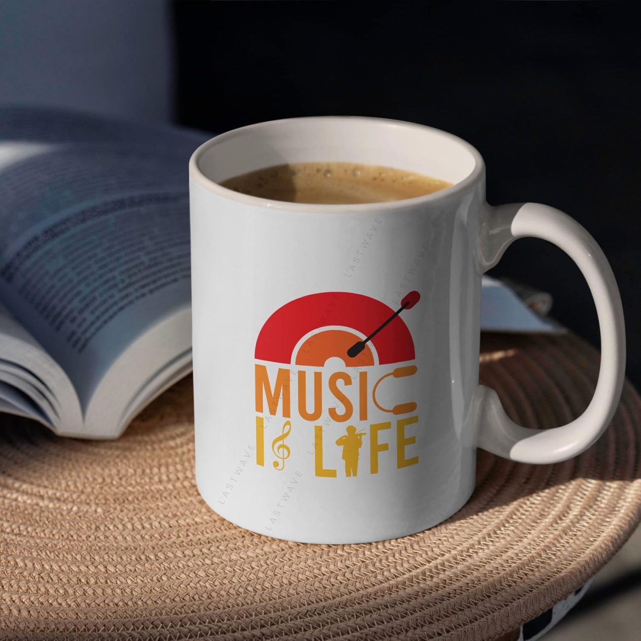 Music is Life Graphic Printed Coffee Mug