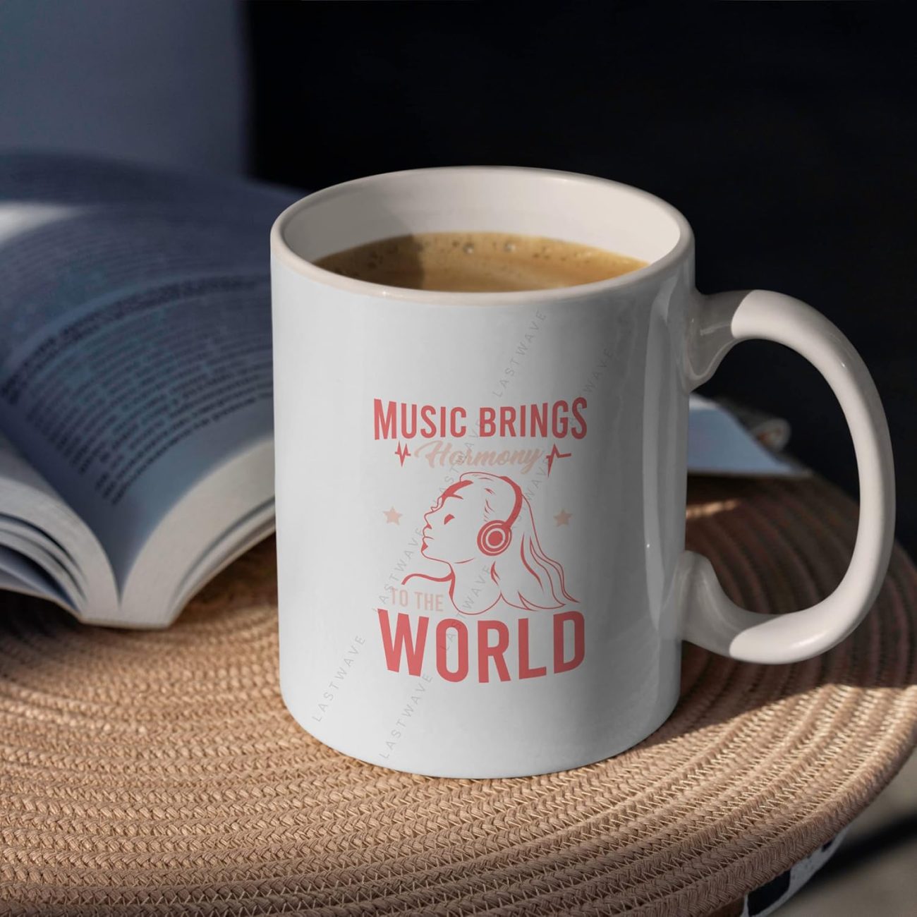 Music Brings World Graphic Printed Coffee Mug