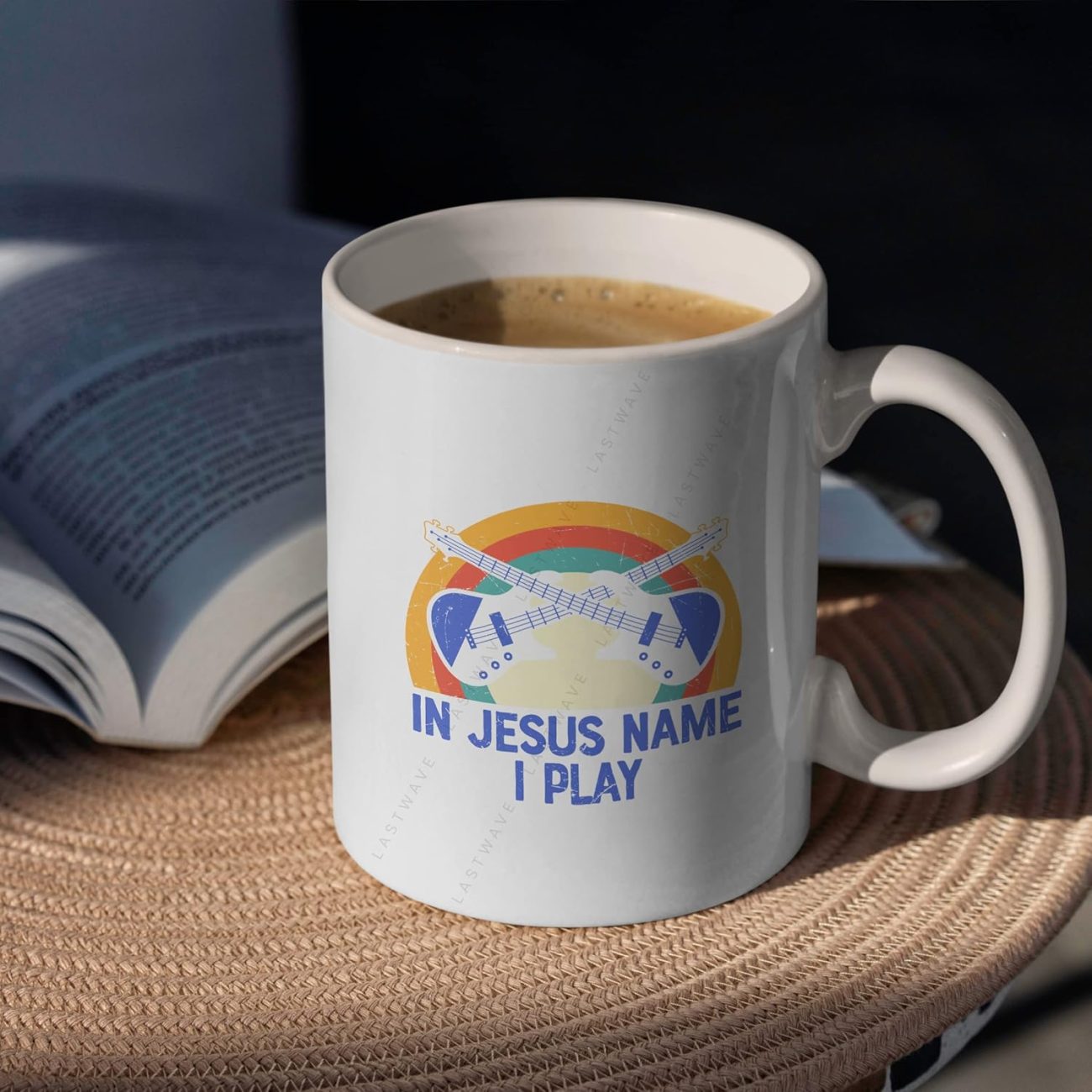 In Jesus Name I Play Graphic Printed Coffee Mug
