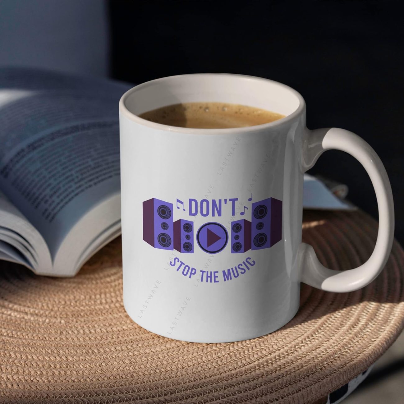 Don't Stop The Music Graphic Printed Coffee Mug