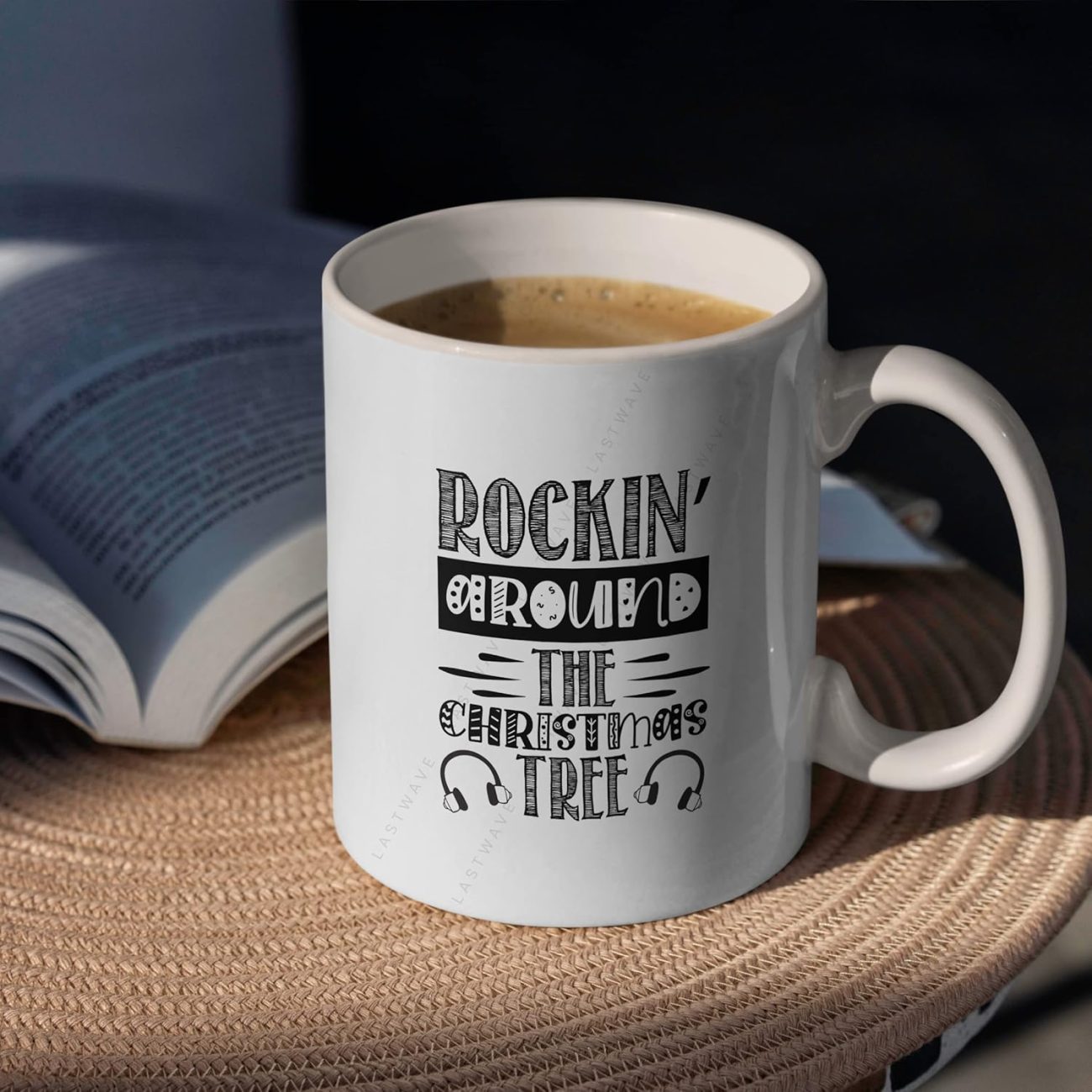 Rocking Round The Christmas Tree Graphic Printed Coffee Mug