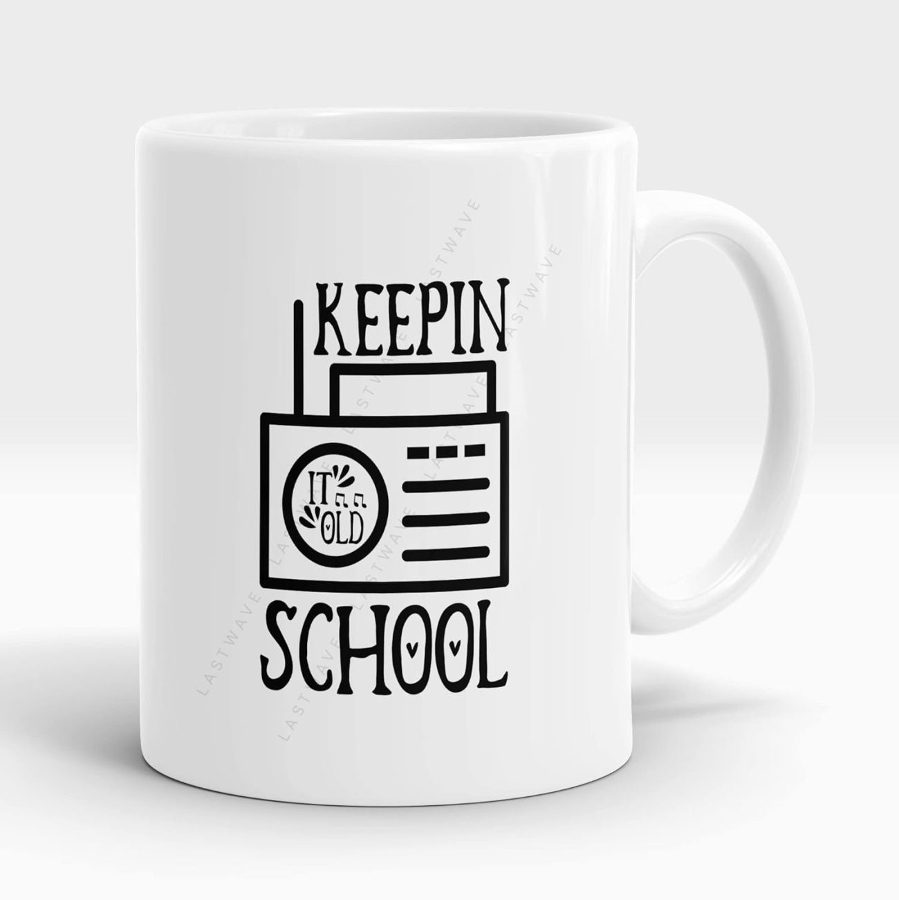 Keep It Old School Graphic Printed Coffee Mug