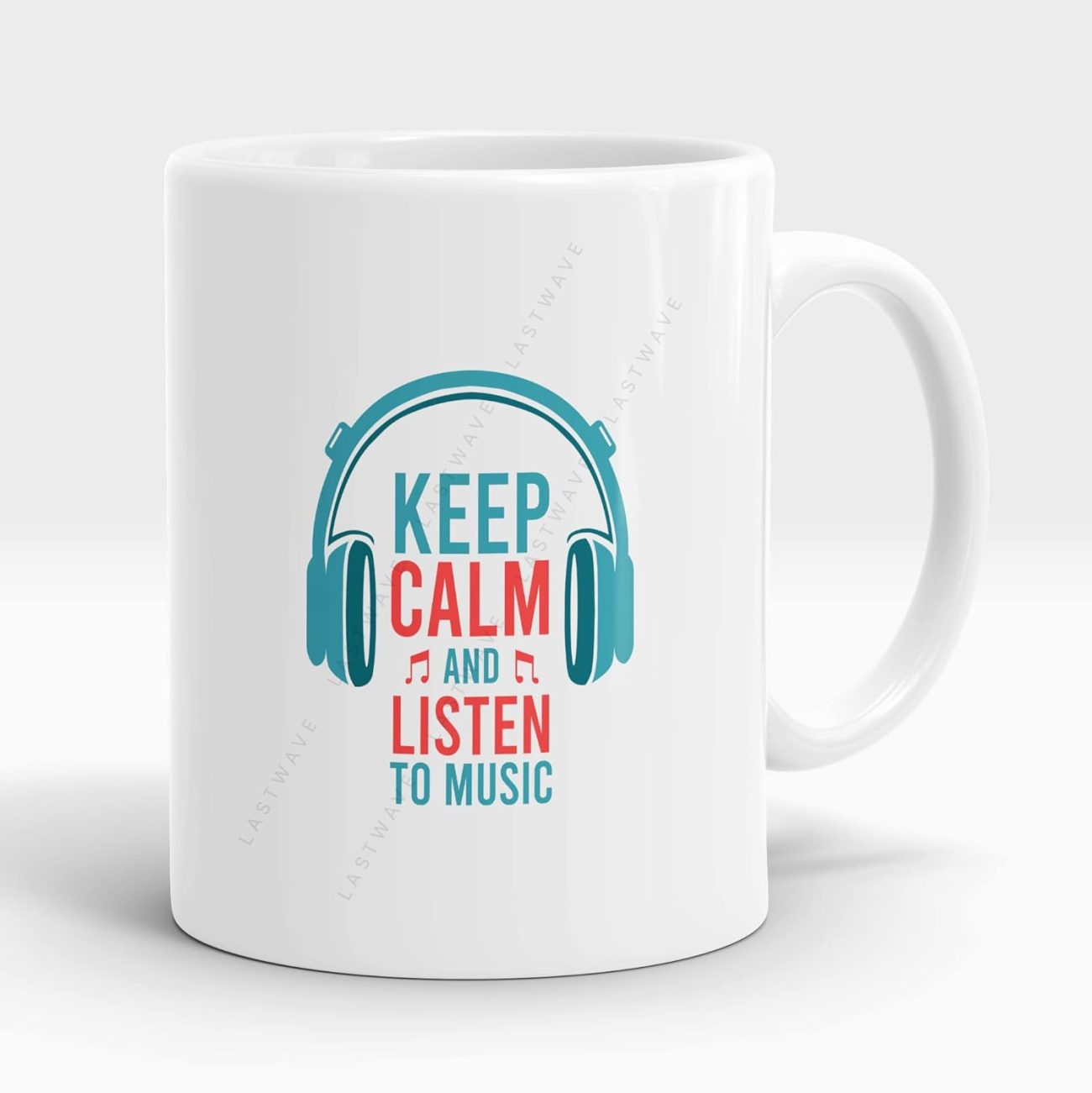 Keep Calm and Listen to Music Graphic Printed Coffee Mug