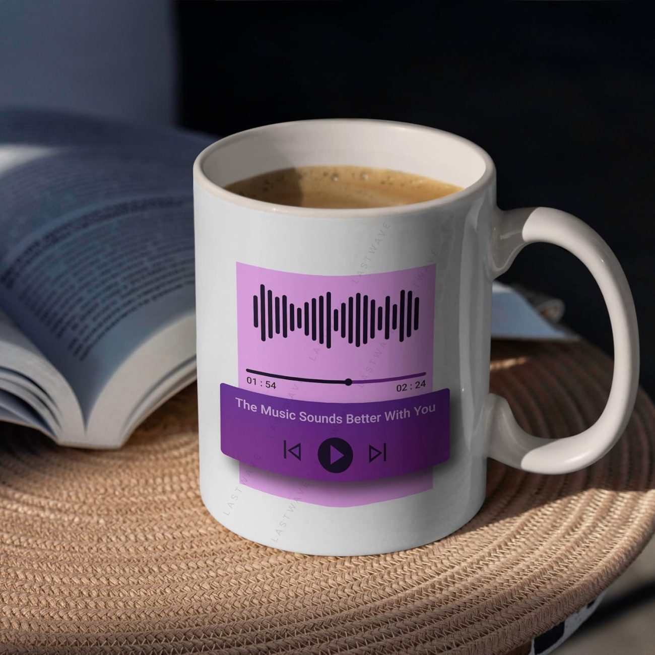 The Music Sounds Better With You Graphic Printed Coffee Mug