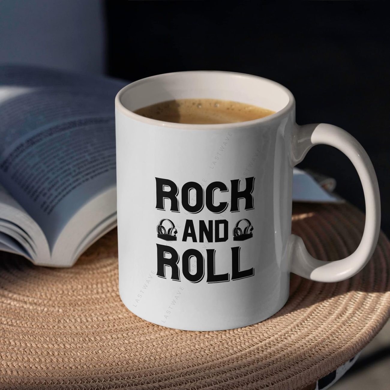 Rock and Roll Graphic Printed Coffee Mug